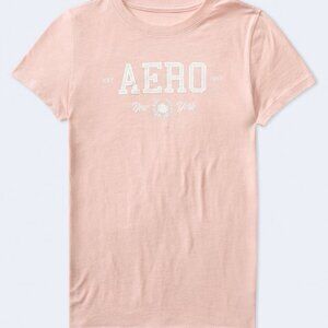 Pink Aeropostale Rose Foil Graphic Tee S NWT